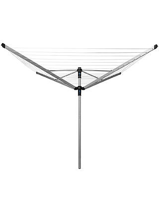 Brabantia Lift-O-Matic Advance Rotary Clothes Outdoor Airer Washing Line, with Ground Tube, Cover and Peg Bag, 60m