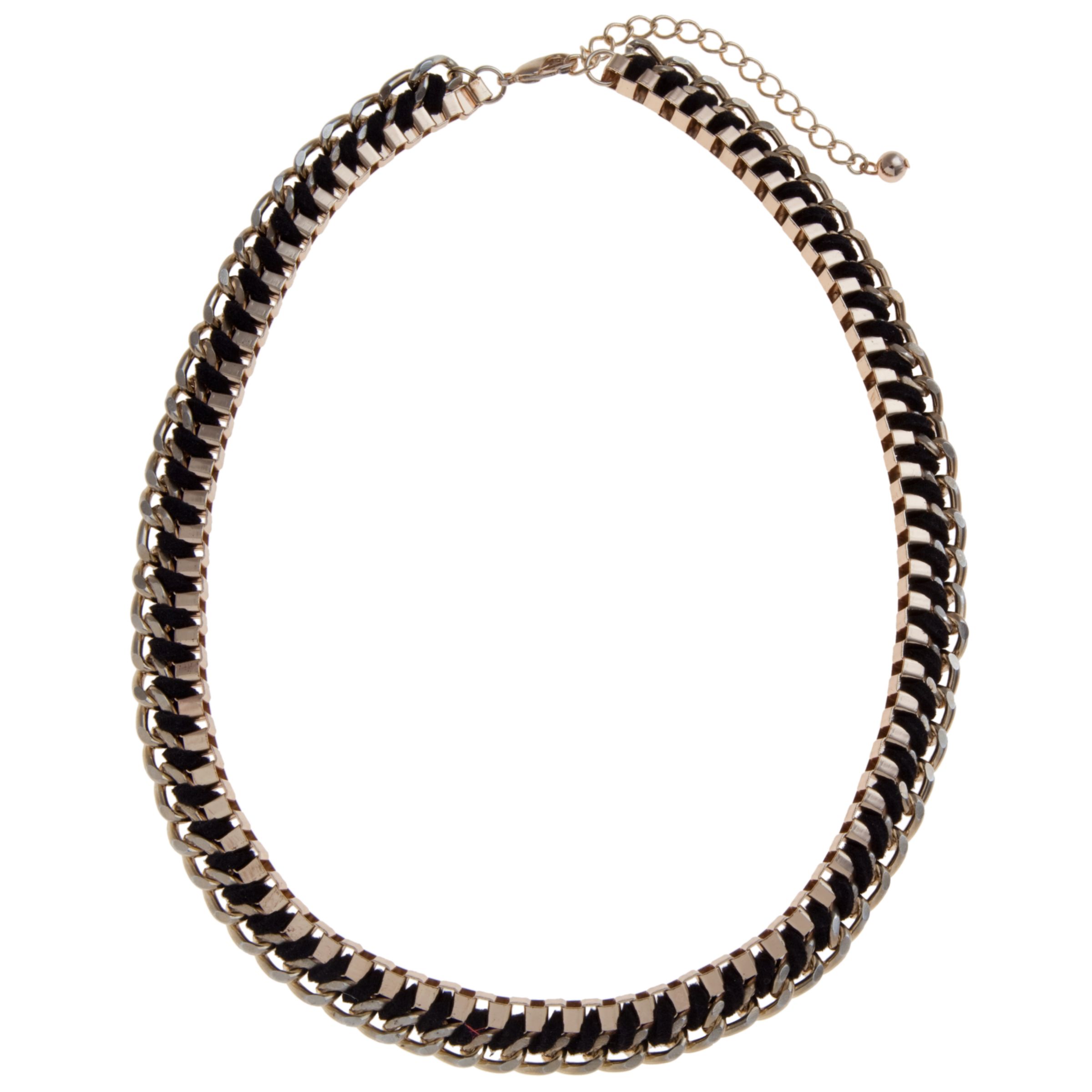
John Lewis Cord Weave Box Chain Necklace, Black