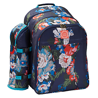 Joules Floral Filled Picnic Backpack, 4 Persons