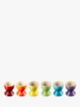 Le Creuset Stoneware Rainbow Egg Cups, Set of 6, Assorted