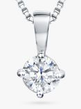 Jools by Jenny Brown Round 0.5cm Solitaire Cubic Zirconia 4 Claw Set Pendant Necklace