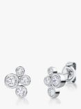 Jools by Jenny Brown Rhodium Plated Silver Cubic Zirconia Bubbles Drop Earrings