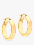 IBB 9ct Yellow Gold Large Creole Hoop Earrings, Gold