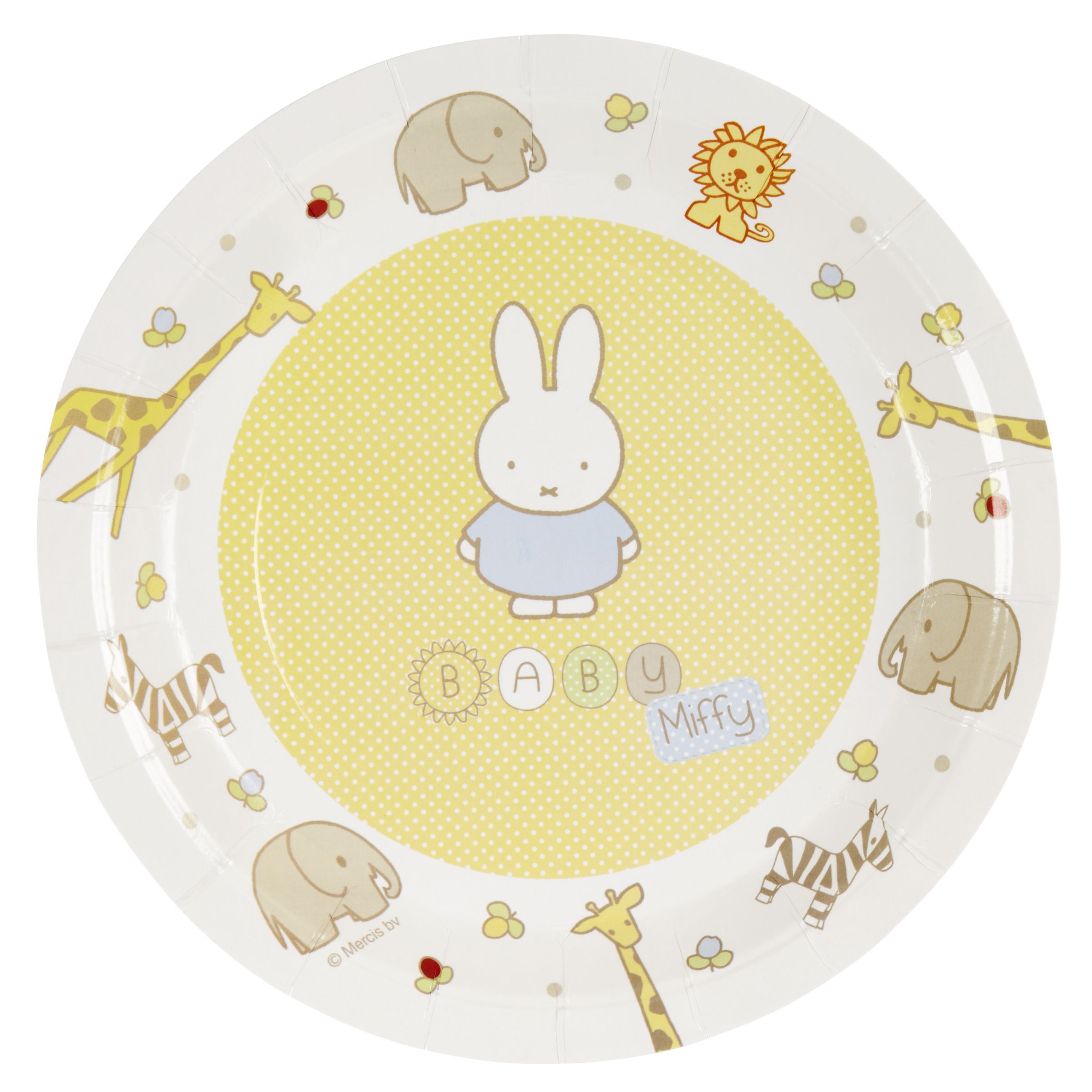 Miffy Plates, Multi, Pack Of 8