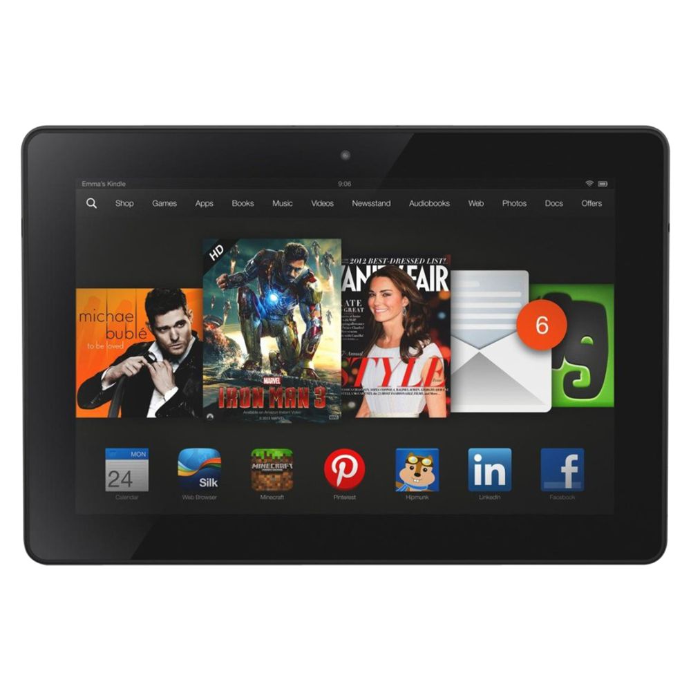 Amazon Kindle Fire HDX 89 Tablet, Qualcomm Snapdragon, Fire OS, 89", Wi-Fi, 16GB, Black