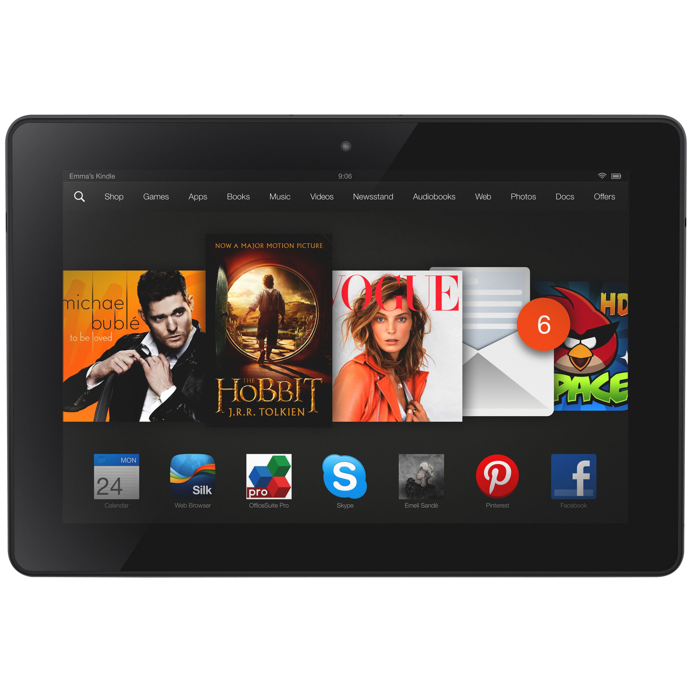 Amazon Kindle Fire HDX 89 Tablet, Qualcomm Snapdragon, Fire OS, 89", Wi-Fi & 4G LTE, 16GB, Black