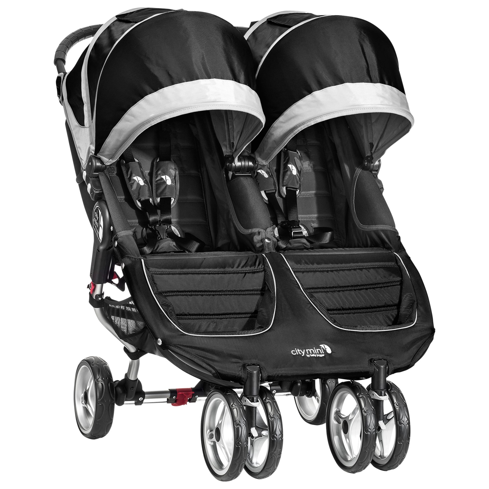 Baby Jogger City Mini Twin Pushchair, Black/Grey