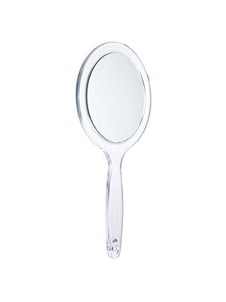 John Lewis Clear Double-Sided 5 x Magnifying Hand Mirror