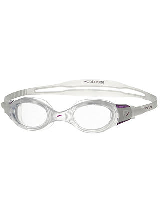 Speedo Women's Futura Biofuse Swimming Goggles, Clear/Purple