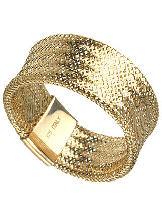 A B Davis Aurium Collection 9ct Gold Flexi Wide Ring
