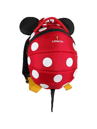 LittleLife Minnie Mouse Toddler Backpack, Red