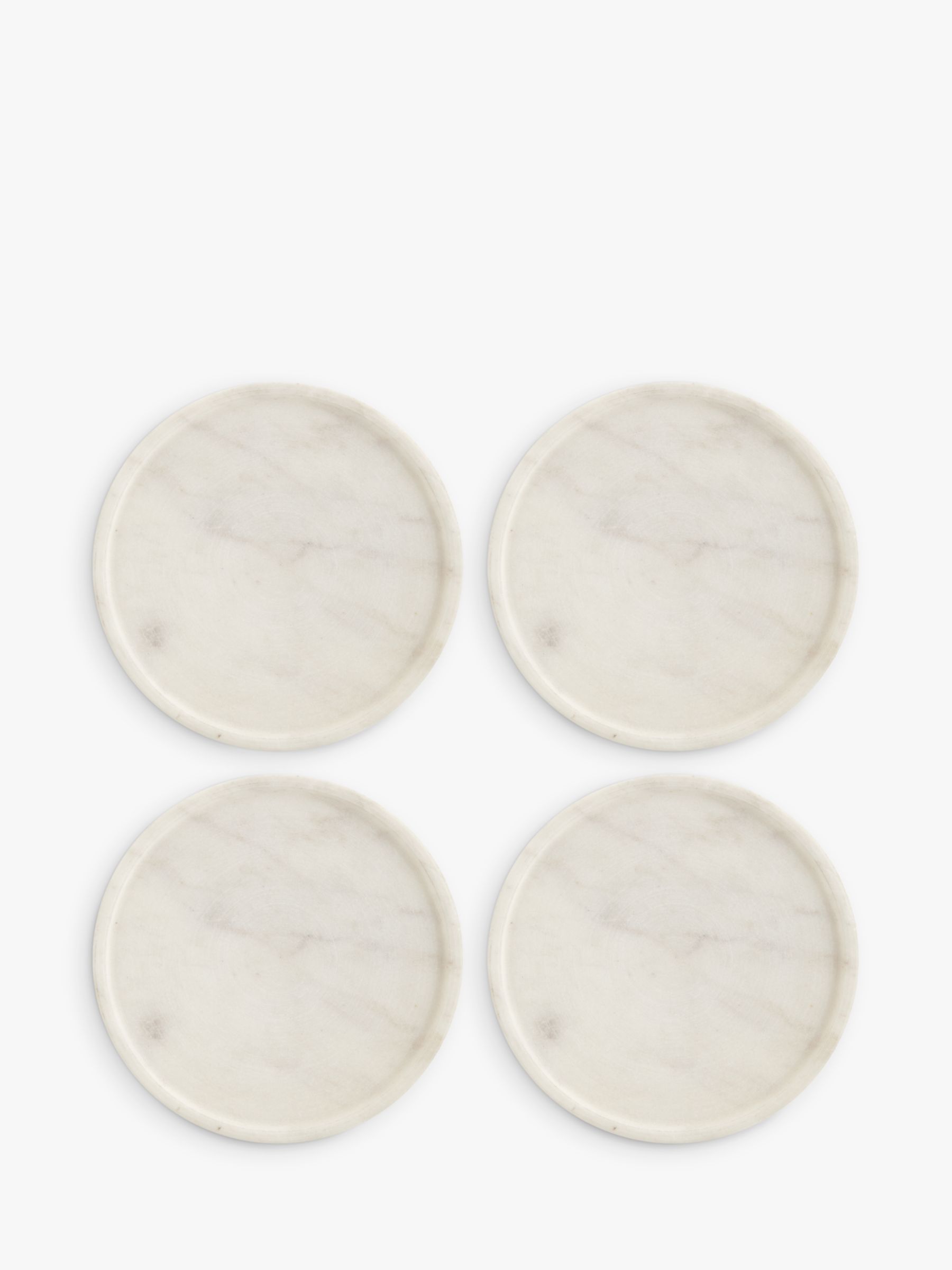 John Lewis Coasters, Set of 4, White