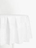John Lewis Fine Round Tablecloth, Dia.210cm, White