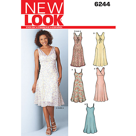 Buy New Look Women's Dresses Sewing Patterns, 6244 Online at johnlewis ...