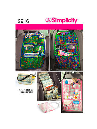 Simplicity Car Organiser Sewing Pattern, 2916