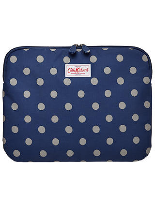 Cath Kidston Button Spot Sleeve for Laptops up to 15", Royal Blue