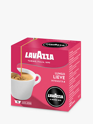 Lavazza Lieve A Modo Mio Lungo Capsules, Pack of 16