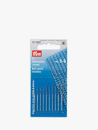 Prym Hand Sewing Jersey Needles, Sizes 5-9, Pack of 10