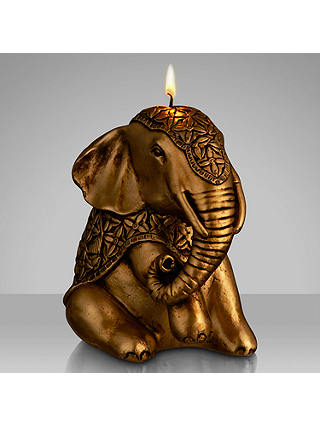 John Lewis & Partners Elephant Candle, Gold