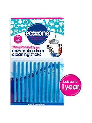 Ecozone Drain Sticks, Pack of 12