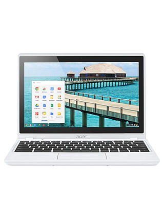Acer C720P Chromebook, Intel Celeron, 2GB RAM, 16GB SSD, 11.6" Touch Screen, White
