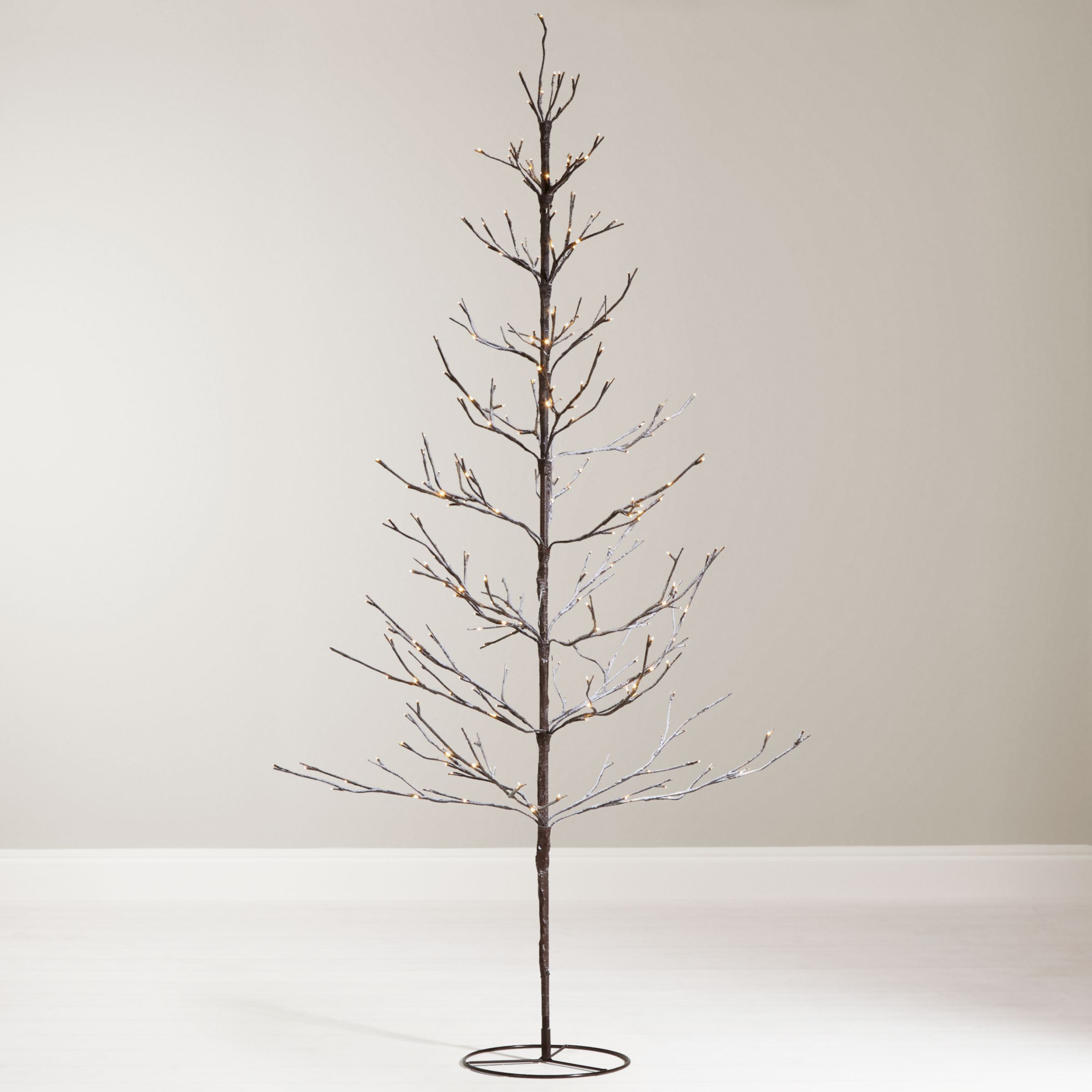 John Lewis & Partners 6ft Pre-Lit Snowy Twig Christmas Tree, White
