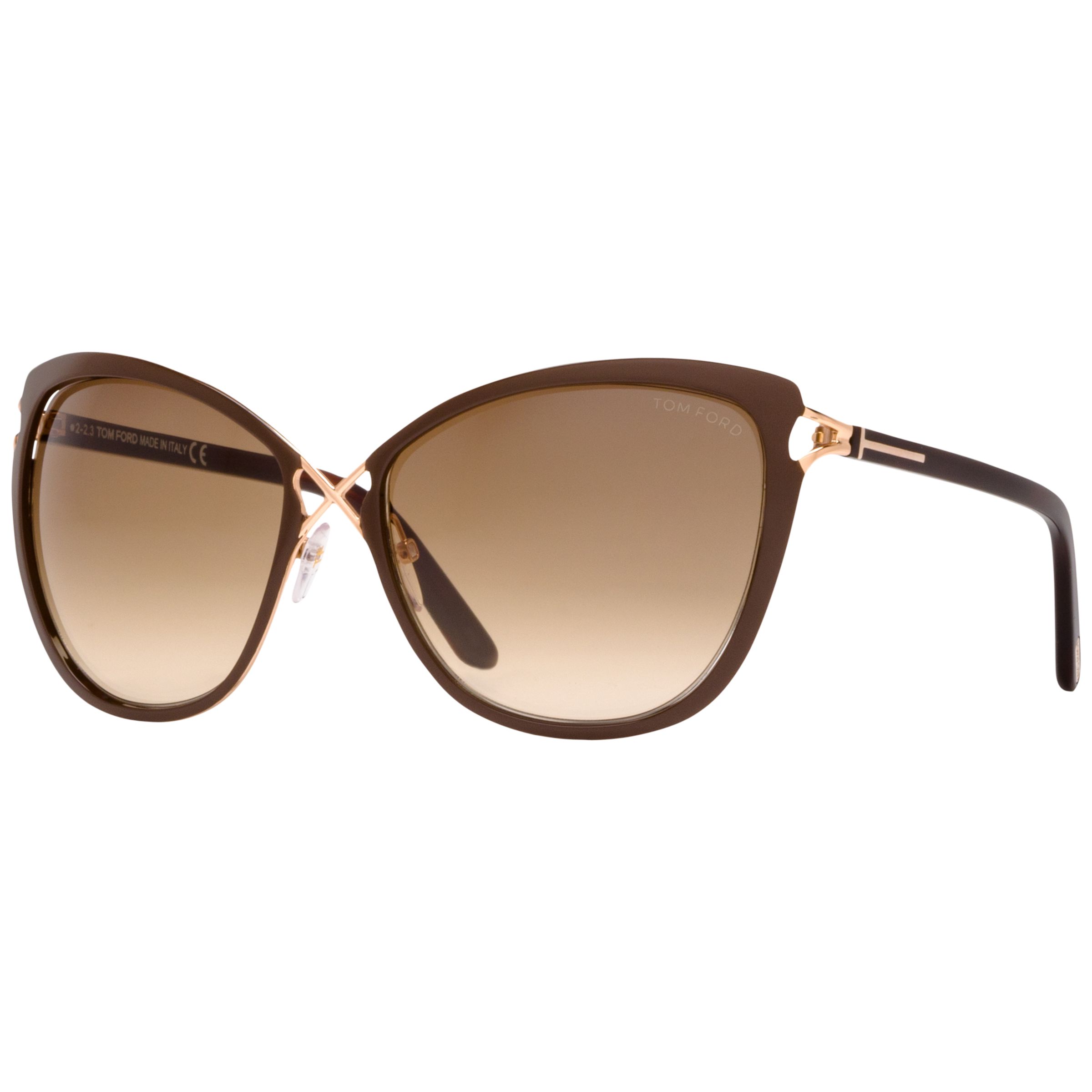 TOM FORD FT0322 Celia Butterfly Sunglasses, Gold/Beige