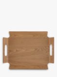 John Lewis Handled Frame Wood Tray, 40cm, Natural