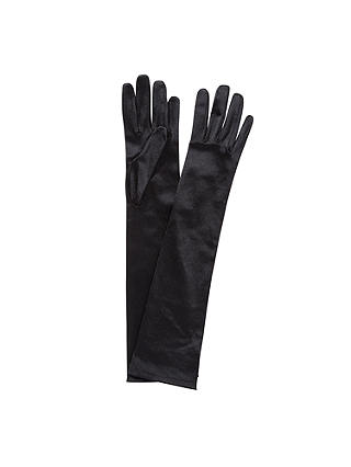 John Lewis & Partners Long Satin Evening Gloves, Black