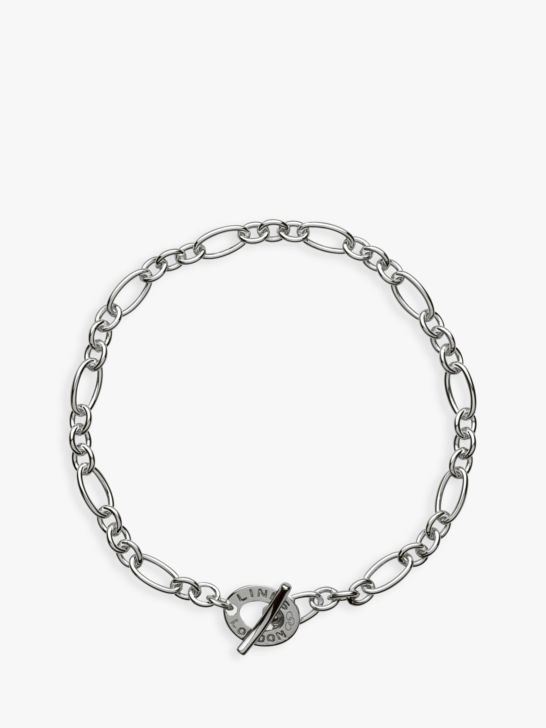 Links of London XS Sterling Silver Chain Charm Bracelet, Silver