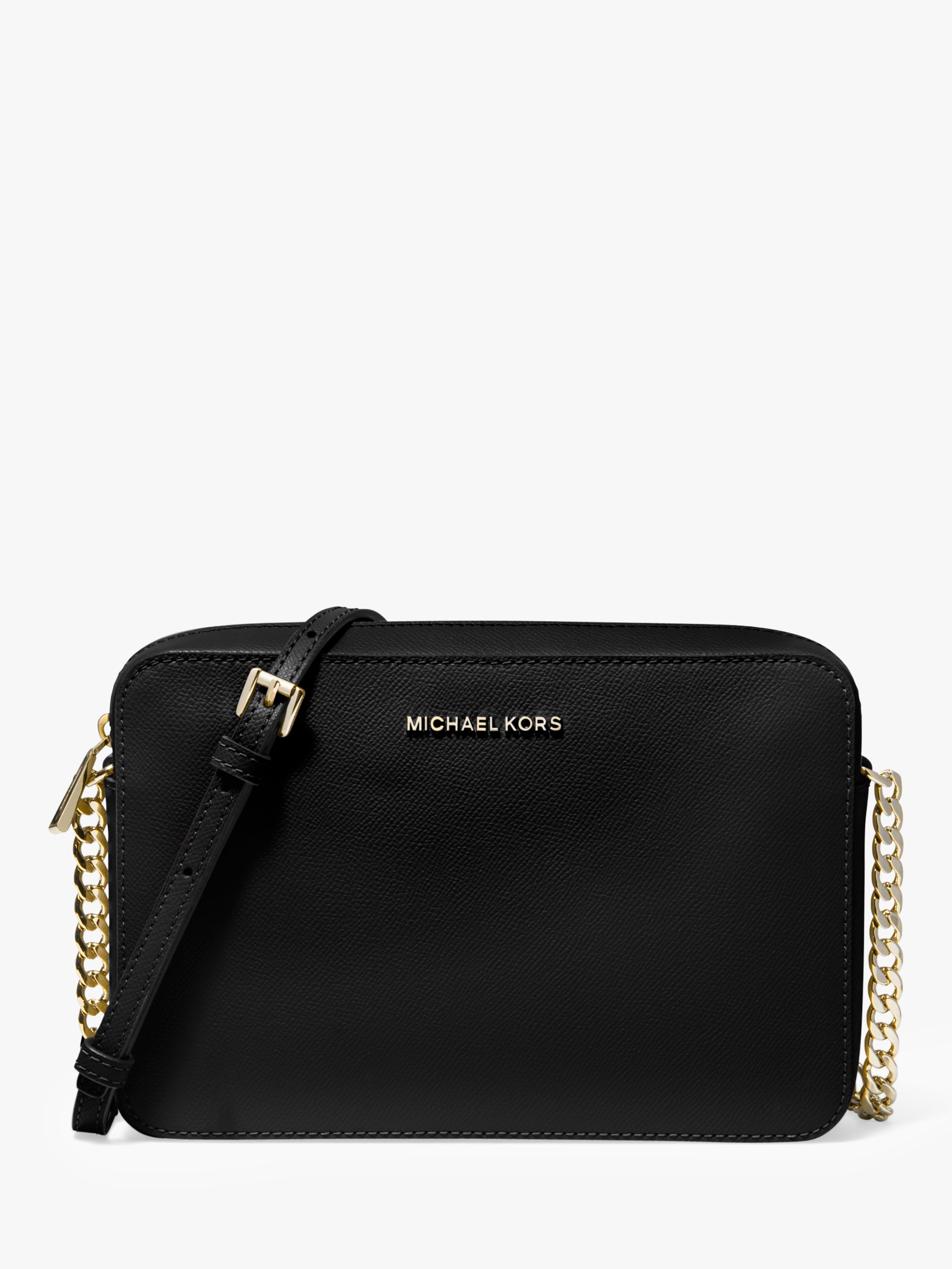 MICHAEL Michael Kors Small Jet Set Leather Bag in Black Womens Bags Crossbody bags and purses 