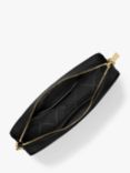 MICHAEL Michael Kors Jet Set Travel Leather East / West Cross Body Bag, Black/Gold