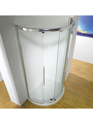 John Lewis & Partners 120 x 91cm Shower Enclosure with Curved Sliding Side Door