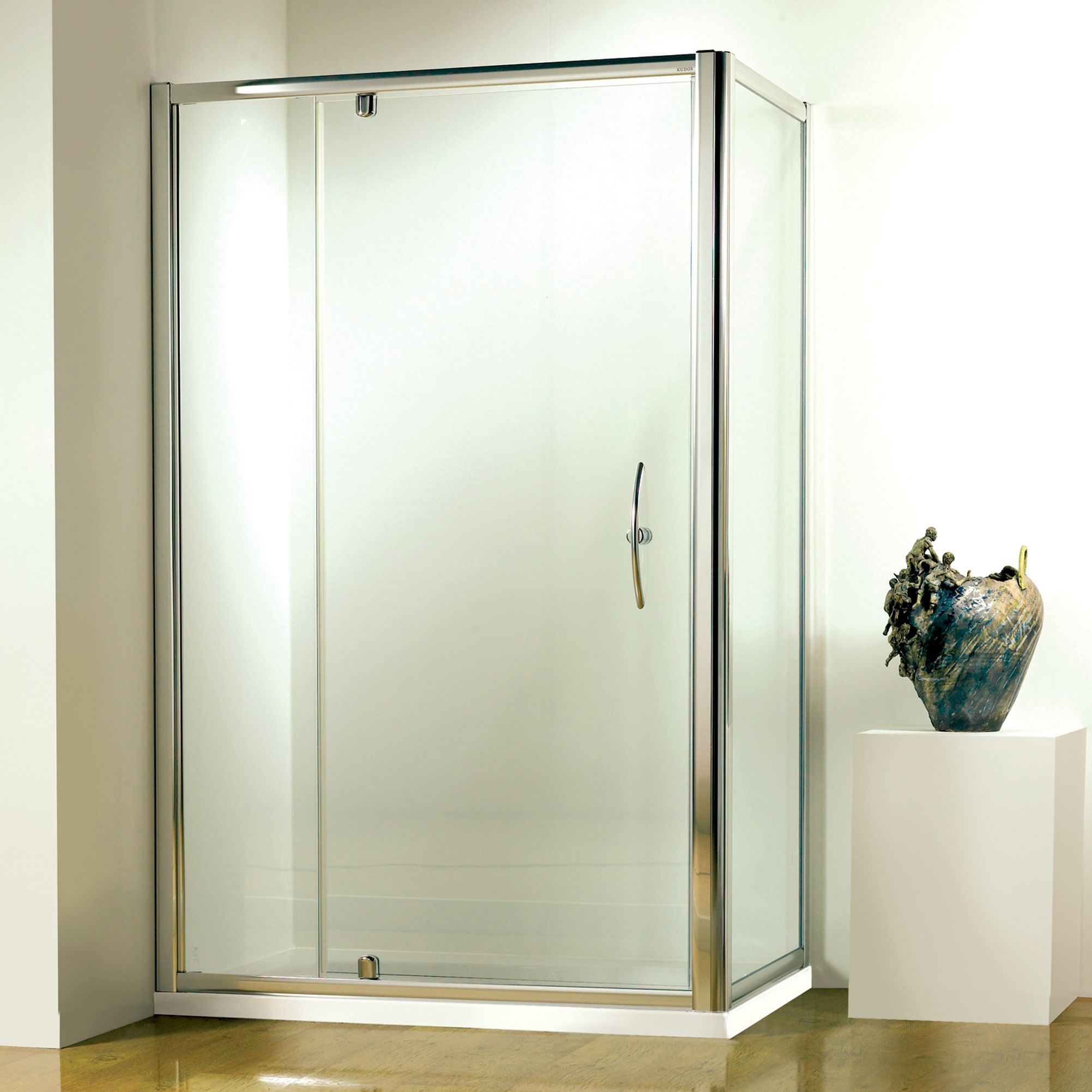 John Lewis & Partners 90 x 90cm Shower Enclosure with Pivot Door and Side Panel
