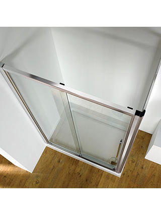 John Lewis & Partners 120 x 80cm Shower Enclosure with Straight Sliding Door