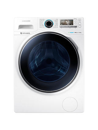 Samsung WW12H8420EW Freestanding Washing Machine, 12kg Load, A+++ Energy Rating, 1400rpm Spin, White