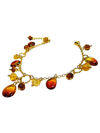 Goldmajor Gold Plated Amber Drop Bracelet