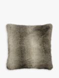 John Lewis Soft Faux Fur Large Cushion, Ombre Mocha