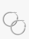 Melissa Odabash Rhodium Hoop Earrings