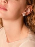 Dower & Hall Chunky Half Hoop Earrings, Silver