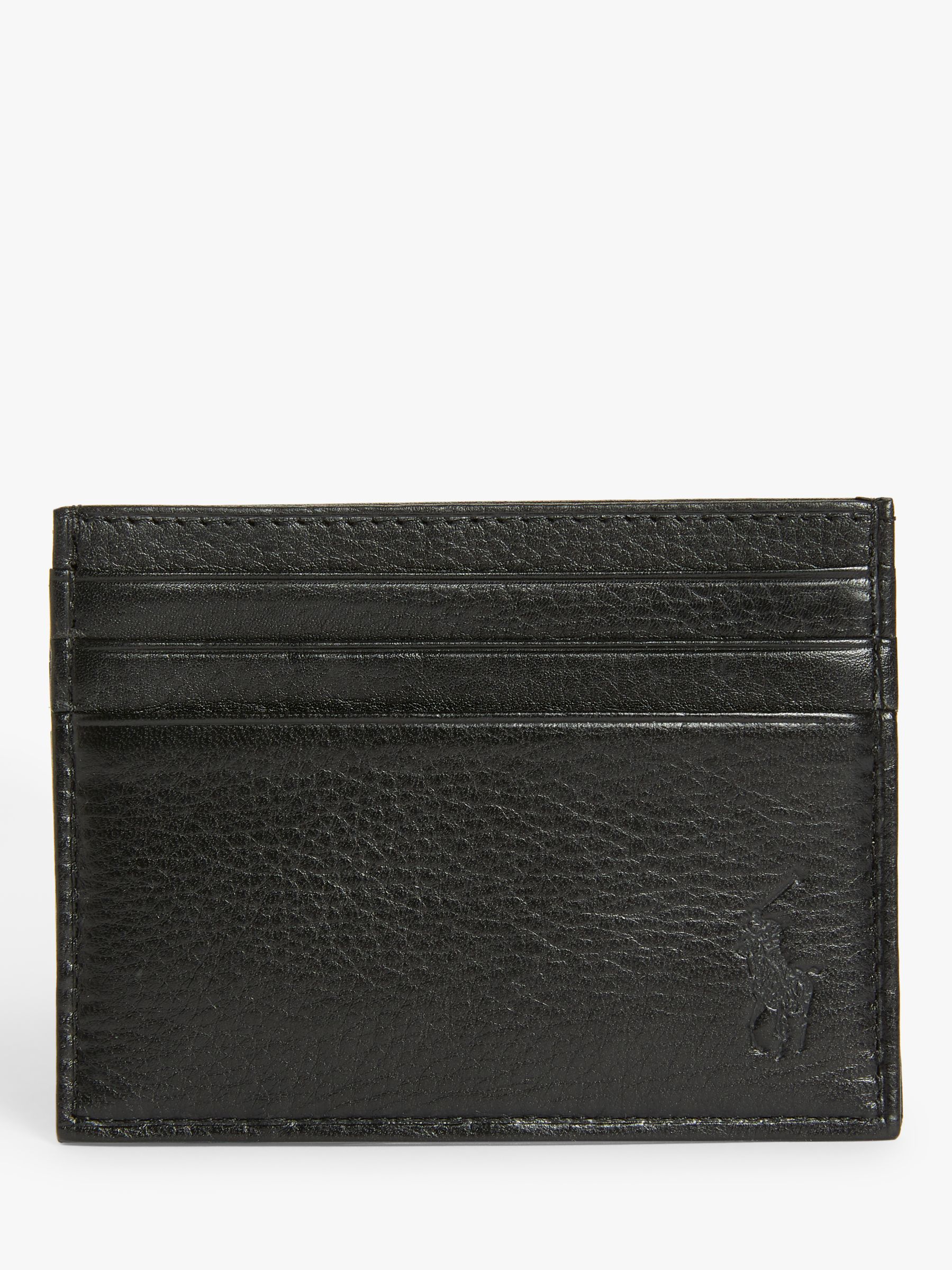 Leather card holder - Black - Men