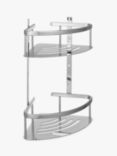 John Lewis Contemporary Brass and Stainless Steel 2 Tier Corner Shower Basket