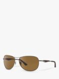 Ray-Ban RB3519 Aviator Sunglasses, Matte Gunmetal