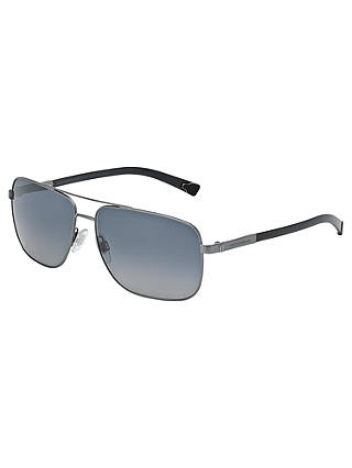 Dolce & Gabbana DG2139 Square Steel Frame Sunglasses, Gunmetal