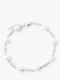 Lido Circle Cubic Zirconia and Pearl Bracelet, White