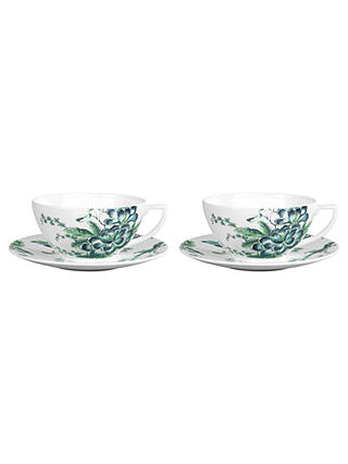 Wedgwood Chinoiserie Cup and Saucer, Set of 2, White