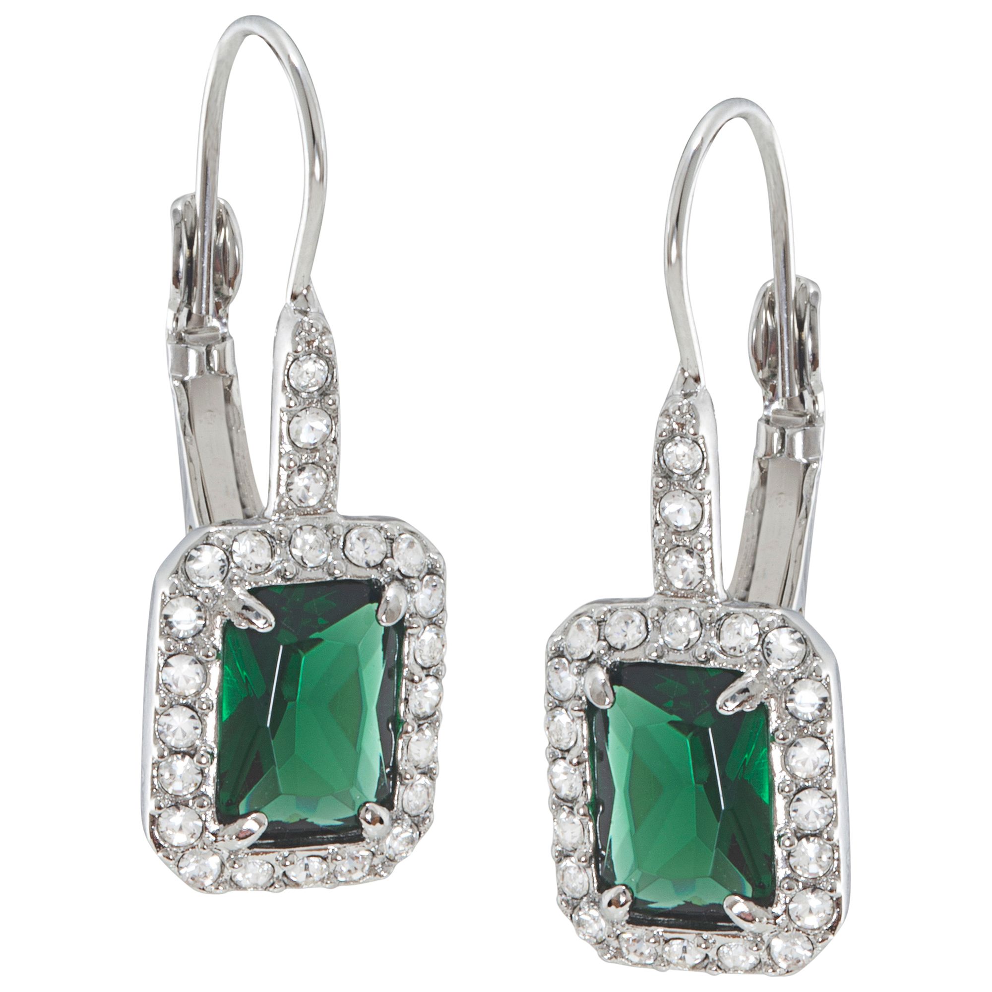 pierced carolee emerald simply earrings drop johnlewis larger