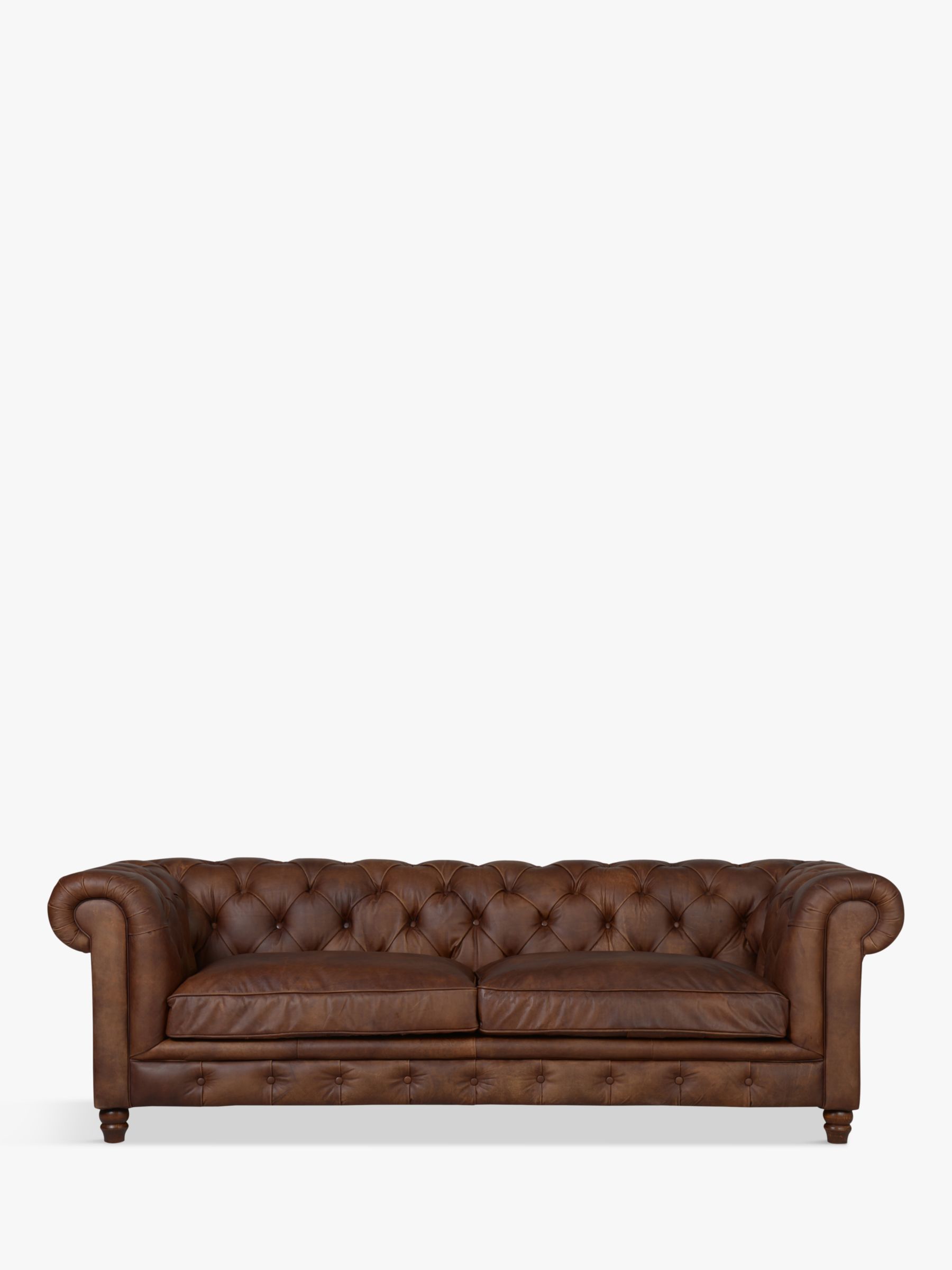 Halo Earle Chesterfield Grand 4 Seater Leather Sofa