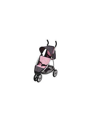 John Lewis & Partners Baby Doll Twin Pushchair, Pink/Grey