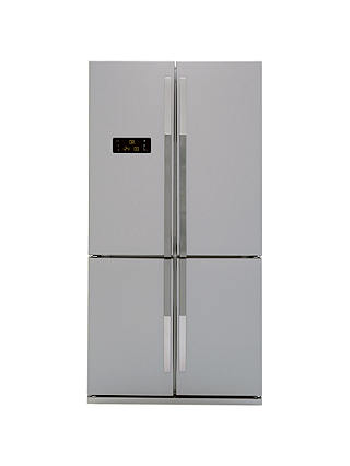 Beko GNE114610APX 4-Door American Style Fridge Freezer, Stainless Steel